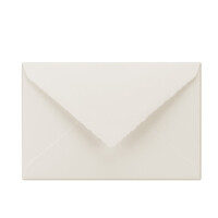 50x Vintage Brief-Umschläge mit Zackenschnitt - Natur-Weiß - Edel-Bütten - DIN C5 - 162 x 229 mm - 16,2 x 22,9 cm - imitiert Bütten - Nassklebung - by GUSTAV NEUSER