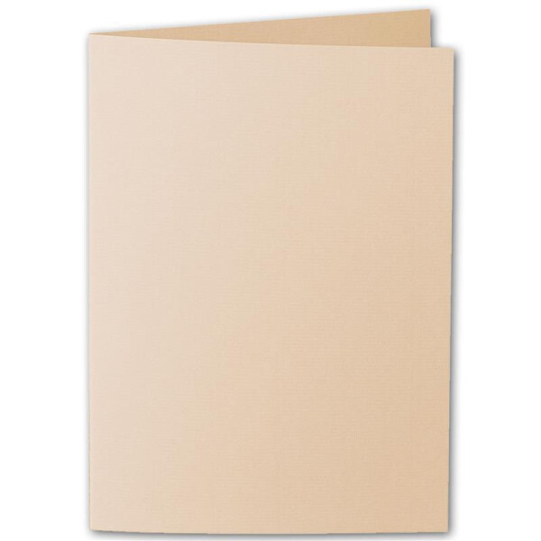 ARTOZ 25x DIN B6 Faltkarten - baileys (Braun) gerippt 120 x 169 mm Klappkarten blanko - Karten zum selbstgestalten mit 220 g/m² edle Egoutteur-Rippung - Serie 1001