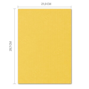 ARTOZ 50x Briefpapier - Sonnengelb DIN A4 297 x 210 mm - Edle Egoutteur-Rippung - Hochwertiges Designpapier Urkundenpapier