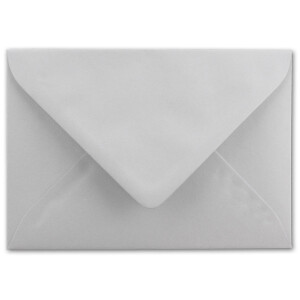 50 Brief-Umschläge - Hell-Grau - DIN C6 - 114 x 162 mm - Kuverts mit Nassklebung ohne Fenster für Gruß-Karten & Einladungen - Serie FarbenFroh