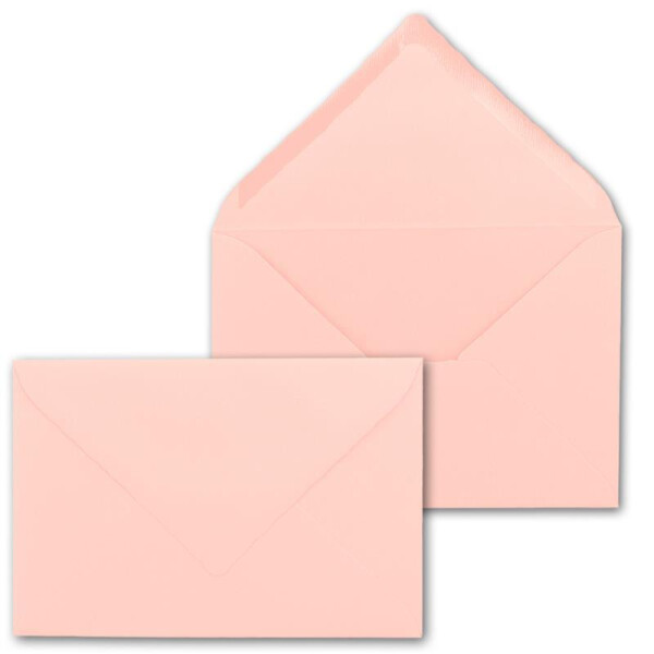 100 Brief-Umschläge mit Wellenschnitt - Rosa - DIN C5 - 16,2 x 22,9 cm - 120 gr - mit wellenförmigen Rändern - Nassklebung - FarbenFroh by GUSTAV NEUSER
