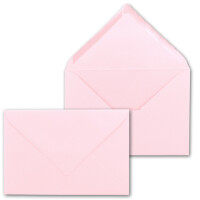 100 Brief-Umschläge mit Wellenschnitt - Rosa - DIN C5 -