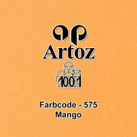ARTOZ 50x quadratische Faltkarten - Mango (Orange) - 155 x 155 mm Karten blanko zum Selbstgestalten - 220 g/m² gerippt
