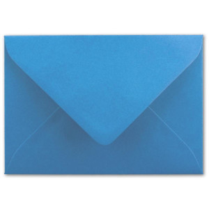 100x Brief-Umschläge in Himmel-Blau - 80 g/m² - Kuverts in DIN B6 Format 12,5 x 17,6 cm - Nassklebung ohne Fenster
