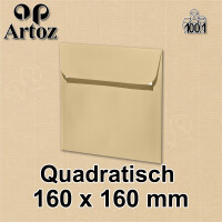 ARTOZ 50x quadratische Briefumschläge baileys (Creme) 100 g/m² - 16 x 16 cm - Kuvert ohne Fenster - Umschläge mit Haftklebung