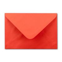 100 Umschläge DIN B6 - korallen-rot Spitze Klappe 175x120 mm - 90 g/m² Nassklebung ohne Fenster - Edle hochwertige Briefumschläge - Gustav Neuser