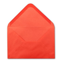 100 Umschläge DIN B6 - korallen-rot Spitze Klappe 175x120 mm - 90 g/m² Nassklebung ohne Fenster - Edle hochwertige Briefumschläge - Gustav Neuser