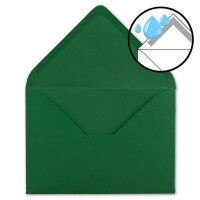 50 Sets - Faltkarten DIN A5 - Dunkel-Grün mit Umschlägen - PREMIUM QUALITÄT - 14,8 x 21 cm - sehr formstabil - für Drucker geeignet - Marke: NEUSER FarbenFroh