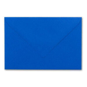 50 Brief-Umschläge mit Wellenschnitt - Royal-Blau / Königsblau - DIN C6 - 114 x 162 mm - 11,4 x 16,2 cm - mit wellenförmigen Rändern - Nassklebung - FarbenFroh by GUSTAV NEUSER