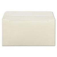 25x Briefumschläge DIN Lang - 11 x 22 cm - Haftklebung - Farbe: Creme - 90 Gramm pro m² - ohne Fenster