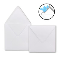 Briefumschläge Quadratisch 150 x 150 mm - Hochweiß - 50 Stück - 120 g/m² - 15 x 15 cm - Für ganz besondere Anlässe - Nassklebung - Marke: GUSTAV NEUSER