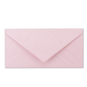 25 x DIN Lang Briefumschläge - Rosa mit weißem Seidenfutter - 11x22 cm - 80 g/m² - ideal für Einladungen, Weihnachtskarten, Glückwunschkarten aus der Serie Farbenfroh