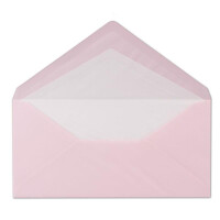 25 x DIN Lang Briefumschläge - Rosa mit weißem Se
