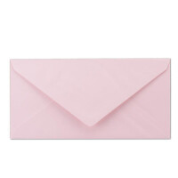 25 x DIN Lang Briefumschläge - Rosa mit weißem Se