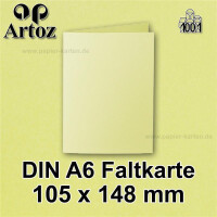 ARTOZ 50x DIN A6 Faltkarten - Limette (Grün) - 105 x 148 mm Karten blanko zum selbstgestalten - 220 g/m² gerippt