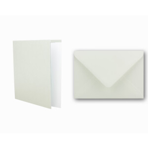 Einladungskarten inklusive Briefumschläge & Einlegeblätter - 25er-Set - Blanko Klapp-Karten in Natur-Weiß - bedruckbare Post-Karten in DIN B6 Format - zum Selbstgestalten & Kreieren