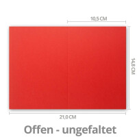 Faltkarten SET mit Brief-Umschlägen DIN A6 / C6 in leuc