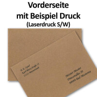 50x Vintage Kraftpapier Falt-Karten SET mit Umschlägen 