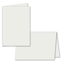 50x faltbares Doppel-Einleger für B6 Faltkarten - naturweiß (creme) - 118 x 165 mm - ideal zum Bedrucken mit Tinte und Laser - mattes 90 g/m² Einlege-Papier