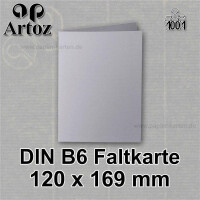 ARTOZ 25x DIN B6 Faltkarten - Graphit (Grau) gerippt 120 x 169 mm Klappkarten blanko - Karten zum selbstgestalten mit 220 g/m² edle Egoutteur-Rippung - Serie 1001
