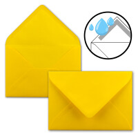200 Brief-Umschläge - Honig-Gelb - DIN C6 - 114 x 162 mm - Kuverts mit Nassklebung ohne Fenster für Gruß-Karten & Einladungen - Serie FarbenFroh