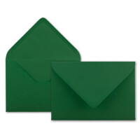 50x Falt-Karten Set in Dunkel-Grün inklusive Brief-Umsc