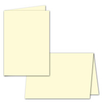 50x faltbares Einlege-Papier für DIN A5 Doppelkarten - cremefarben - 297 x 210 mm (210 x 148 mm gefaltet) - ideal zum Bedrucken mit Tinte und Laser - hochwertig mattes Papier von GUSTAV NEUSER