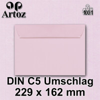 ARTOZ 50x Briefumschläge DIN C5 Rosa (Kirschblüte) - 229 x 162 mm Kuvert ohne Fenster - Umschläge selbstklebend haftklebend - Serie Artoz 1001