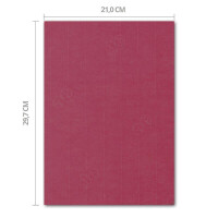 ARTOZ 50x Briefpapier - Purpur-Rot DIN A4 297 x 210 mm - Edle Egoutteur-Rippung - Hochwertiges Designpapier Urkundenpapier