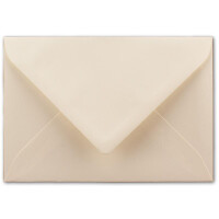 100x Brief-Umschläge in Creme - 80 g/m² - Kuverts in DIN B6 Format 12,5 x 17,6 cm - Nassklebung ohne Fenster