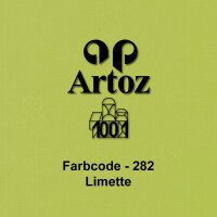 ARTOZ 50x DIN A5 Faltkarten - Limette (Gelb) gerippt 148 x 2