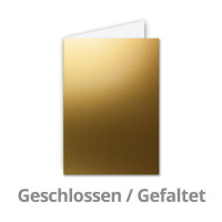 50 Faltkarten B6 - GOLD-METALLIC - PREMIUM QUALITÄT - 11,5 x 17 cm - sehr formstabil - für Drucker geeignet! - Qualitätsmarke: NEUSER FarbenFroh!!