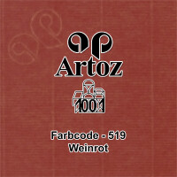ARTOZ 50x DIN Lang Faltkarten - Rot (Weinrot) gerippt 210 x 105 mm Klappkarten - Blanko Doppelkarte mit 220 g/m² edle Egoutteur-Rippung