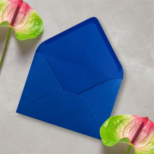 Briefumschläge in Royalblau - 25 Stück - DIN C5 Kuverts 22,0 x 15,4 cm - Nassklebung ohne Fenster - Weihnachten, Grußkarten - Serie FarbenFroh