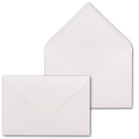 25 Brief-Umschläge mit Wellenschnitt - Hoch-Weiß - DIN C5 - 16,2 x 22,9 cm - 120 gr - mit wellenförmigen Rändern - Nassklebung - FarbenFroh by GUSTAV NEUSER