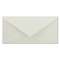 50 x DIN Lang Briefumschläge Creme - mit cremefarbenem Seidenfutter - 11 x 22 cm - 80 g/m² - Nassklebung - Ideal für Einladungen, Weihnachtskarten, Glückwunschkarten aus der Serie Farbenfroh