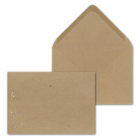 50x Weihnachts-Briefumschläge - DIN C5 - mit Gold-Metal