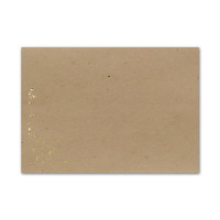 50x Weihnachts-Briefumschläge - DIN C5 - mit Gold-Metallic geprägtem Sternenregen, festlich matter Umschlag in Sandbraun - Nassklebung, 120 g/m² - 157x 225 mm - Marke: GUSTAV NEUSER