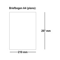 100x DIN A4 Papier - Dunkelrot (Rot) - 110 g/m² - 21 x 