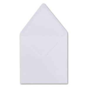 25x Quadratische Briefumschläge in Hochweiß (Weiß) - 15,5 x 15,5 cm - ohne Fenster, mit Nassklebung - 100 g/m² - Für Einladungskarten zu Hochzeit, Geburtstag und mehr - Serie FarbenFroh