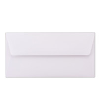 25 Briefumschläge Weiß - DIN Lang - gefüttert mit rosanem Seidenpapier - 22 x 11 cm - Nassklebung, gerade Klappe - Ideal für Einladungen und Grüße zu Geburtstag und Weihnachten