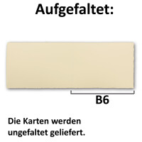 50x B6 Vintage Faltkarten, Büttenpapier, 113 x 175 mm -