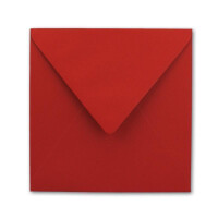 50x Quadratische Briefumschläge in Rot - 15,5 x 15,5 cm