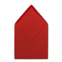 50x Quadratische Briefumschläge in Rot - 15,5 x 15,5 cm