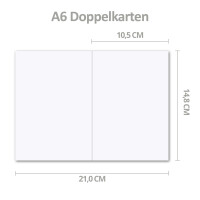 10x Faltkarten Set mit Briefumschlägen DIN A6 / C6 - Ho