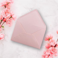 25x Briefumschläge B6 - 17,5 x 12,5 cm - Rosa - Nassklebung mit spitzer Klappe - 120 g/m² - Für Hochzeit, Gruß-Karten, Einladungen