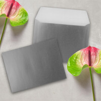 50x Silber-Metallic Brief-Umschläge DIN C6 Format 11,4 