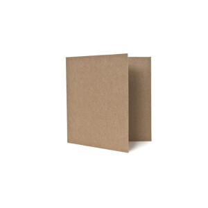 50 SETS Kartenpaket quadratisch 16 x 16 cm - 50x Faltkarten, Recycling - Naturfarbe braun - 50x Umschläge braun