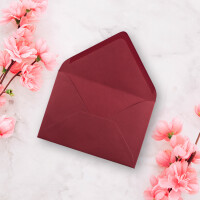 100x Briefumschläge B6 - 17,5 x 12,5 cm - Dunkel-Rot - 