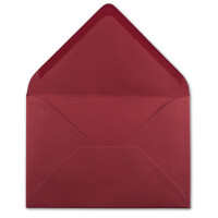 100x Briefumschläge B6 - 17,5 x 12,5 cm - Dunkel-Rot - 